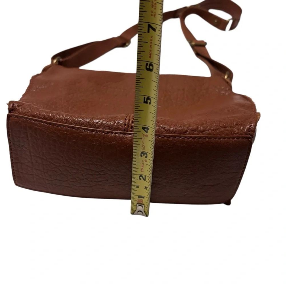 The Sak Brown Leather Crossbody Shoulder Bag Beautiful Cognac Pebbled Leather - Picture 14 of 15